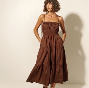 Nora Midi Dress - chocolate